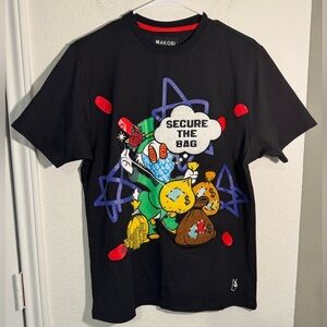 Makobi M214 Secure The Bag Scrooge Black Tee Mens Size Small